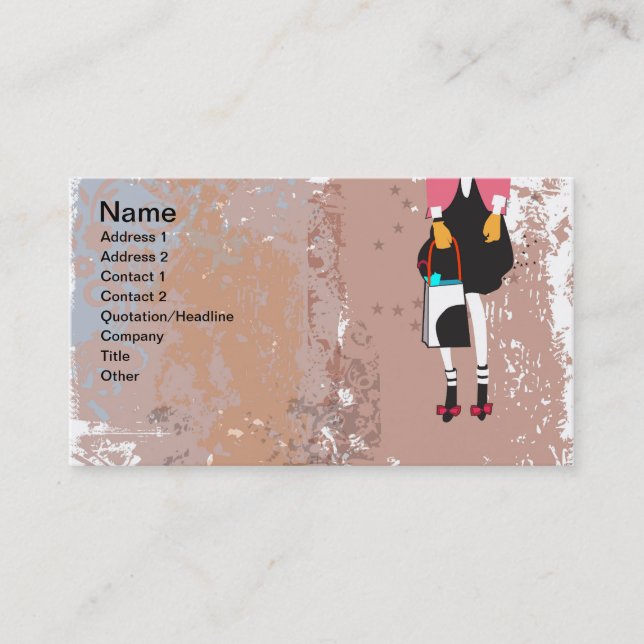 Carte de visite de mode (Devant)