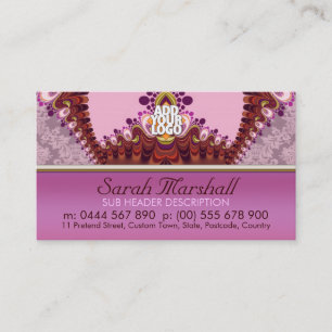 Carte de visite de mode de déesse rose super