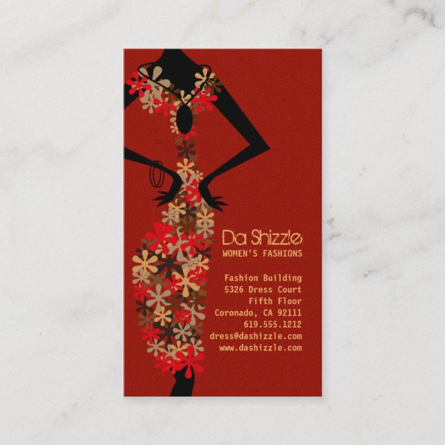 Carte de visite de mode du DA Shizzle2 (Devant)
