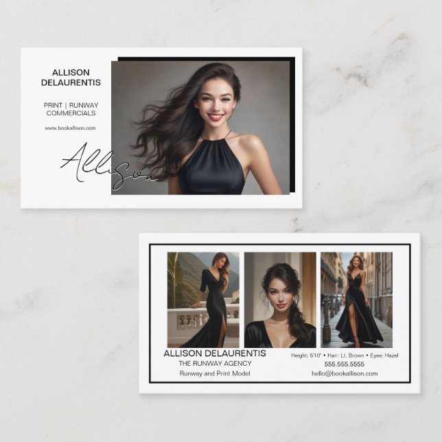 Carte de visite de modèle de signature | Mini Cart (Devant / Derrière)