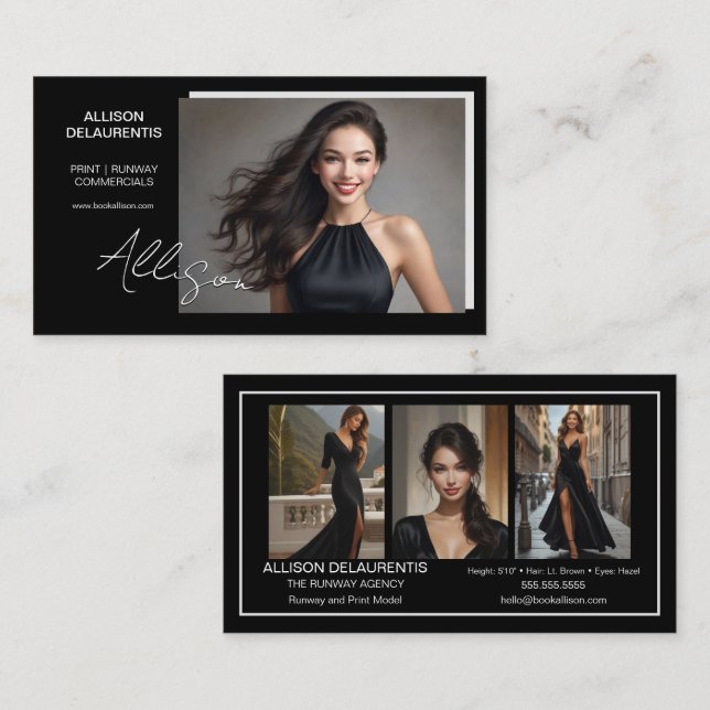 Carte de visite de modèle de signature | Mini Cart (Devant / Derrière)