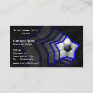 Carte de visite de modèle d'étoile du football
