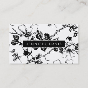 Carte de visite de modèle floral
