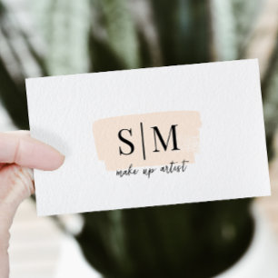 Carte de visite de monogramme de code QR