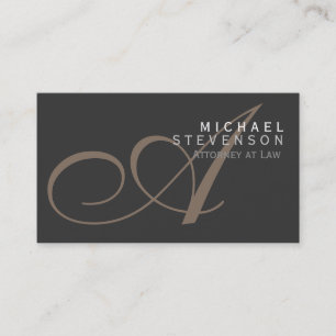 Carte de visite de monogramme de script