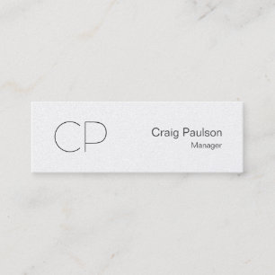 Carte de visite de monogramme fin Pearl
