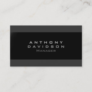 Carte de visite de monogramme gris gris tendance