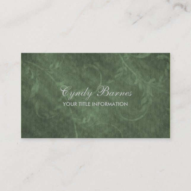 Carte de visite de Motif de vigne verte (Devant)