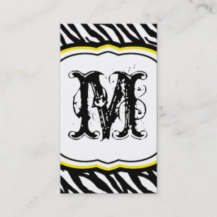 Carte de visite de Motif d'impression blanc jaune
