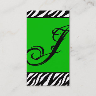 Carte de visite de Motif d'impression blanc vert
