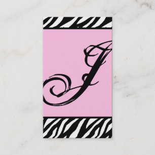 Carte de visite de Motif d'impression en rose clai