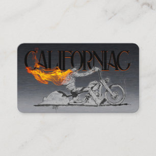 Carte de visite de moto chromé élégant