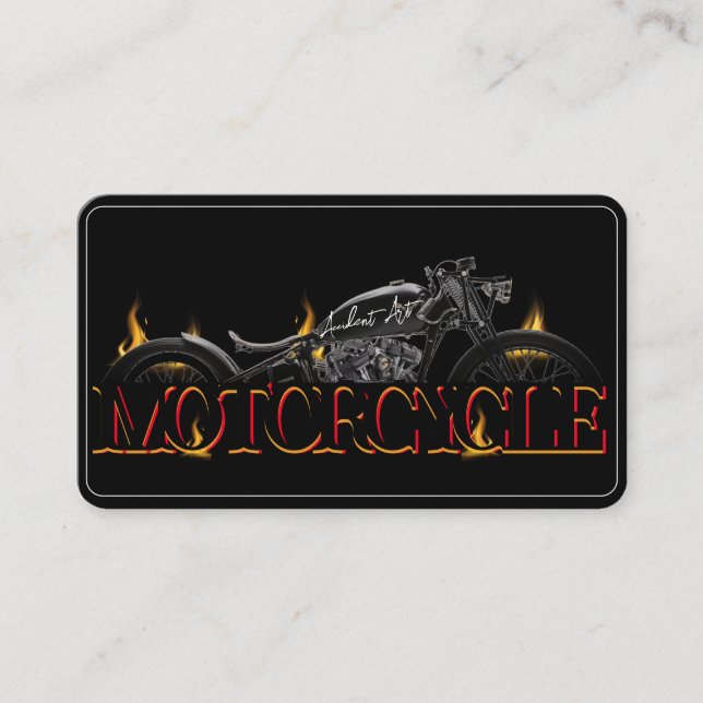 Carte de visite de moto élégant (Devant)