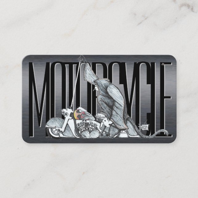 Carte de visite de moto élégant (Devant)
