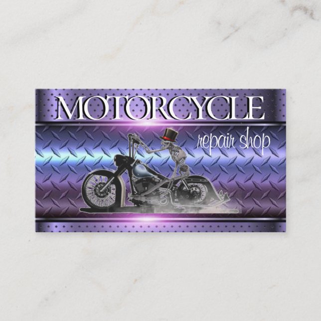Carte de visite de moto élégant (Devant)