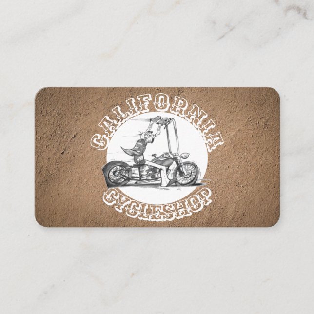 Carte de visite de moto élégant (Devant)