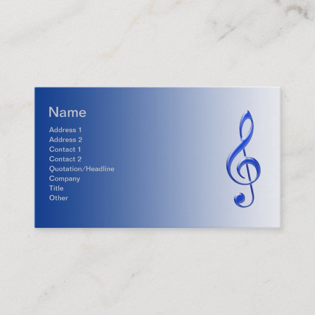 Carte de visite de musicien (Devant)