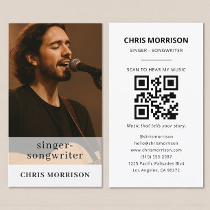 Carte de visite de musicien avec QR Code