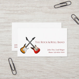 Carte de visite de musicien de groupe professeur d