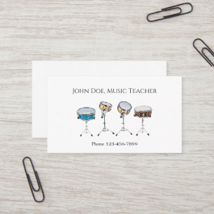 Carte de visite de musicien de groupe professeur d