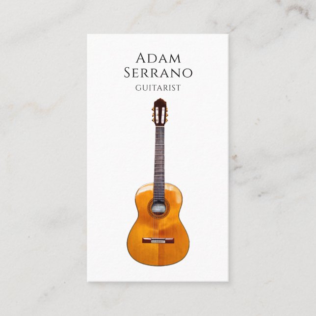 Carte de visite de musicien de guitare (Devant)