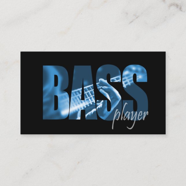 Carte de visite de musicien du bassiste (Devant)