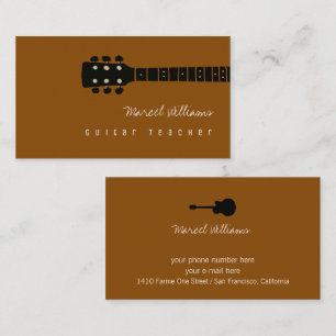Carte de visite de musicien pour professeurs de gu