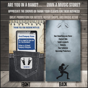 Carte de visite de musicien Rock & Roll