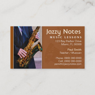Carte de visite de musicien – Saxophone