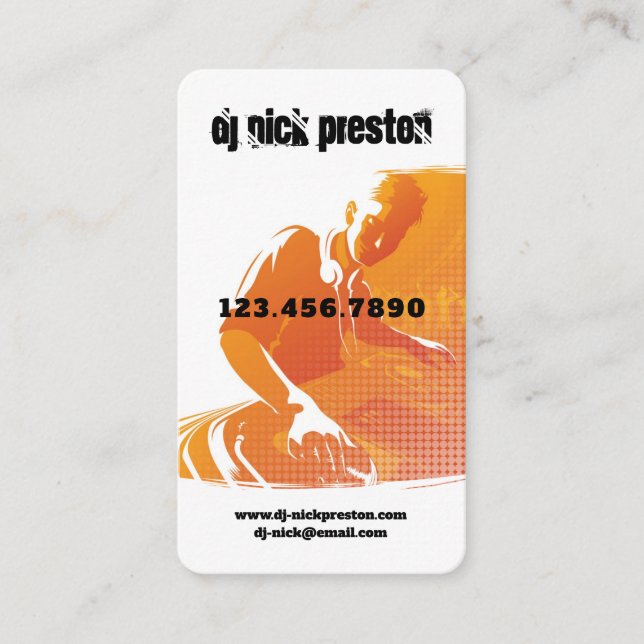 Carte de visite de musique DJ (Devant)