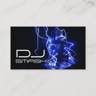Carte de visite de musique DJ bleu cool