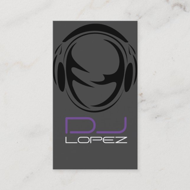 Carte de visite de musique DJ cool (Devant)