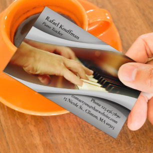 Carte de visite de musique piano