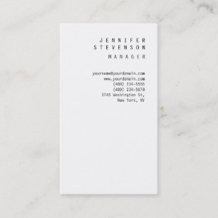 Carte de visite de Nettoyage blanc de Monogramme s