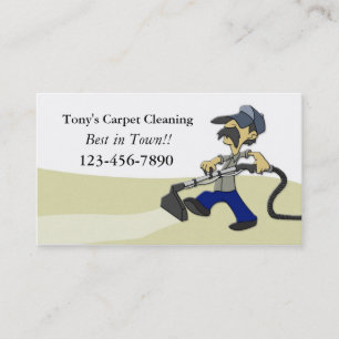 Carte de visite de nettoyage de tapis