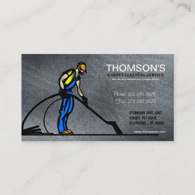 Carte de visite de nettoyage de tapis (Devant)
