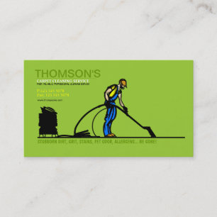Carte de visite de nettoyage de tapis