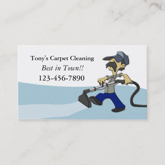 Carte de visite de nettoyage de tapis (Devant)