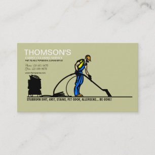 Carte de visite de nettoyage de tapis