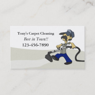 Carte de visite de nettoyage de tapis