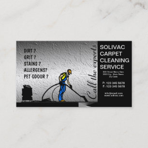 Carte de visite de nettoyage de tapis de décapant