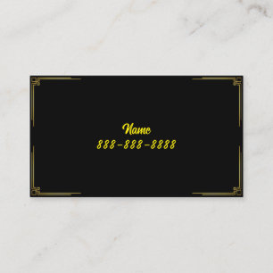 Carte de visite De Nom Et Numéro Fancy Simple
