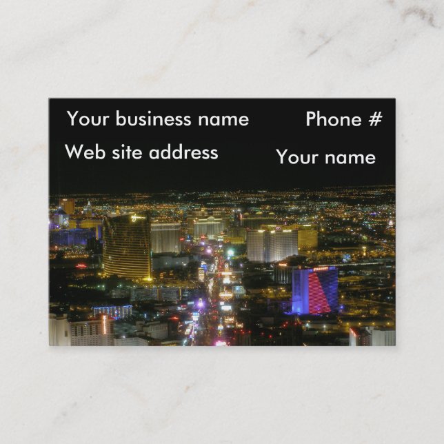 Carte de visite de nord de bande de Las Vegas (Devant)