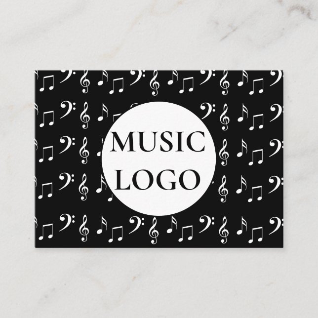 Carte de visite de notes musicales (Devant)