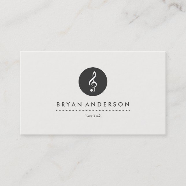 Carte de visite de notes musicales (Devant)