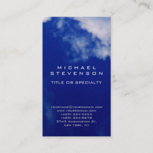 Carte de visite de nuages Bleu Bleu Attractif