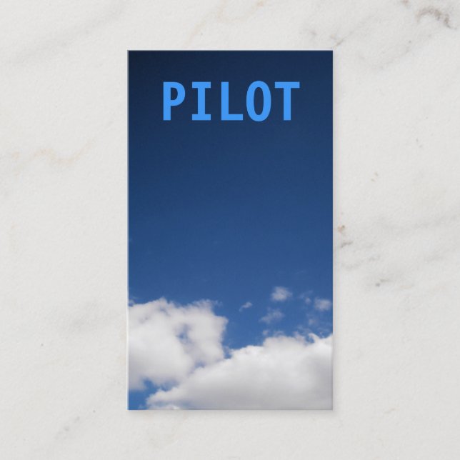 Carte de visite de nuages pilotes (Devant)