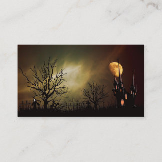 Carte de visite de nuit de Halloween