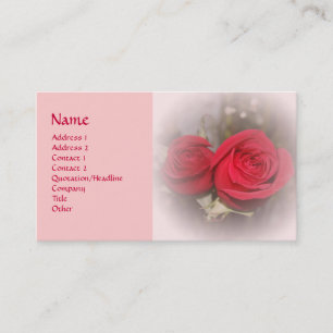 Carte de visite de Pair de rose douce