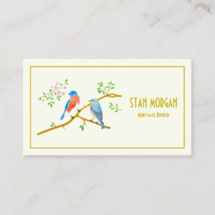 Carte de visite de paire Bluebirds